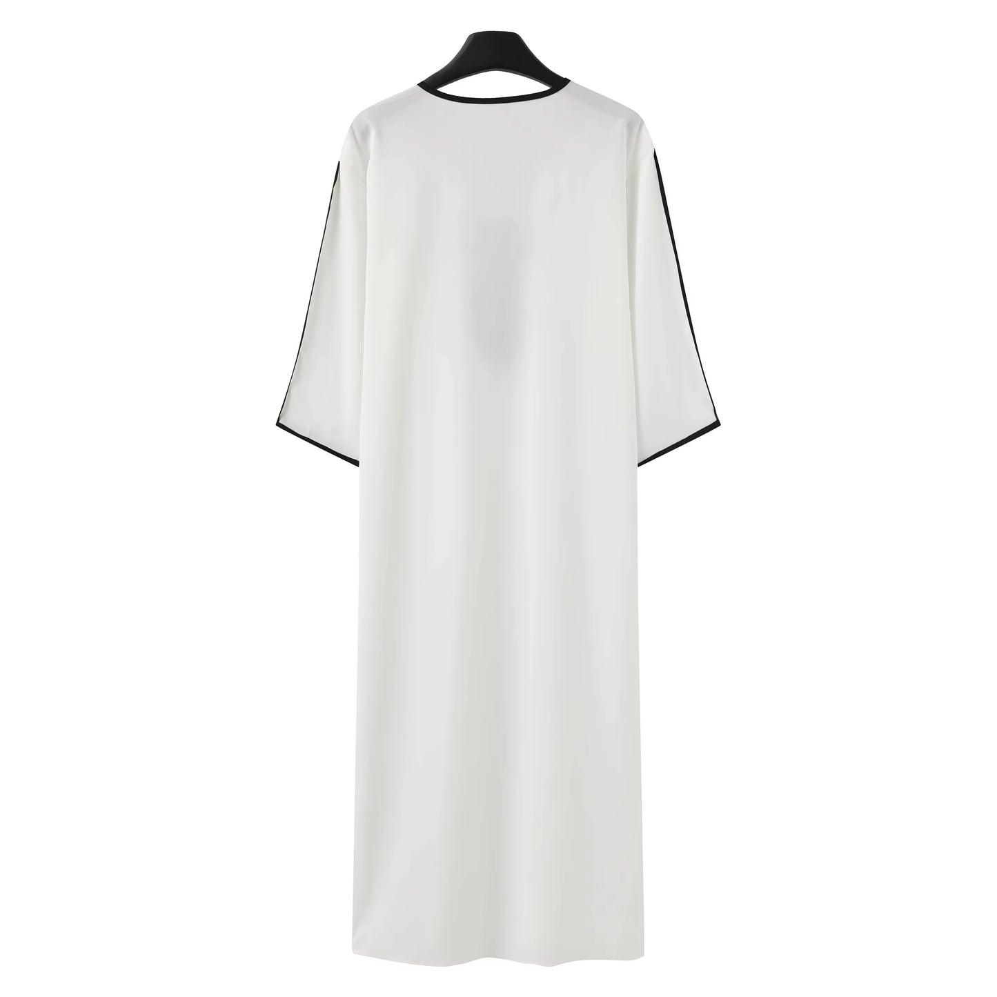 Chilaba MKNS – Arena del Atlas | Textura Natural y Corte Atemporal